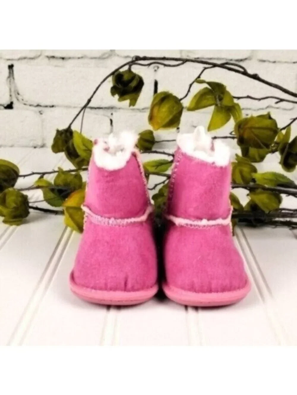 Riley Roos Cater Suede Faux Fur Lined Boots Pink Size 3-6 Months